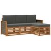vidaXL Ensemble de canap&eacute;s d'ext&eacute;rieur 4 pc Naturel et Anthracite