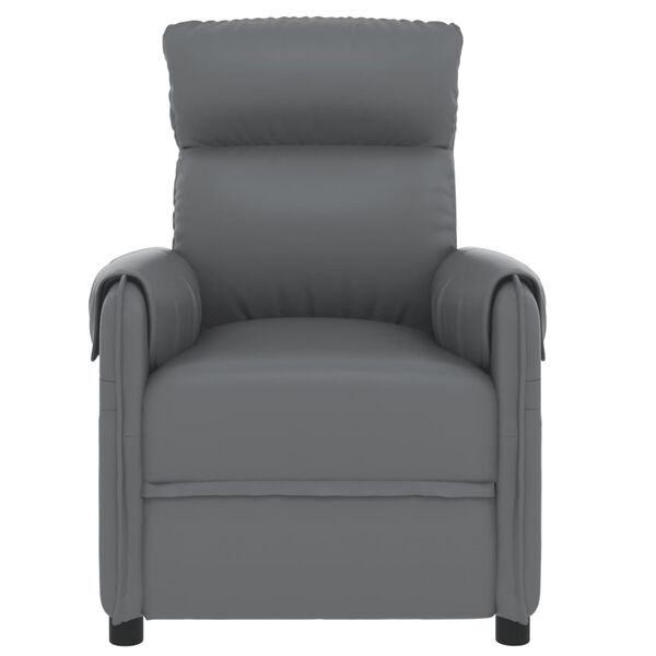 vidaXL Fauteuil inclinable Gris Similicuir