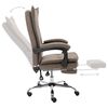 vidaXL Chaise de bureau Taupe Tissu