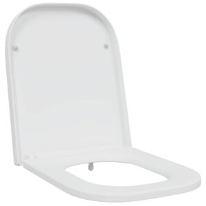 vidaXL Si&egrave;ge de toilette Blanc 47,5 x 35 x 3,6 cm Duroplast