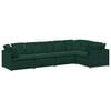 vidaXL Canap&eacute; modulable avec coussins velours vert fonc&eacute;
