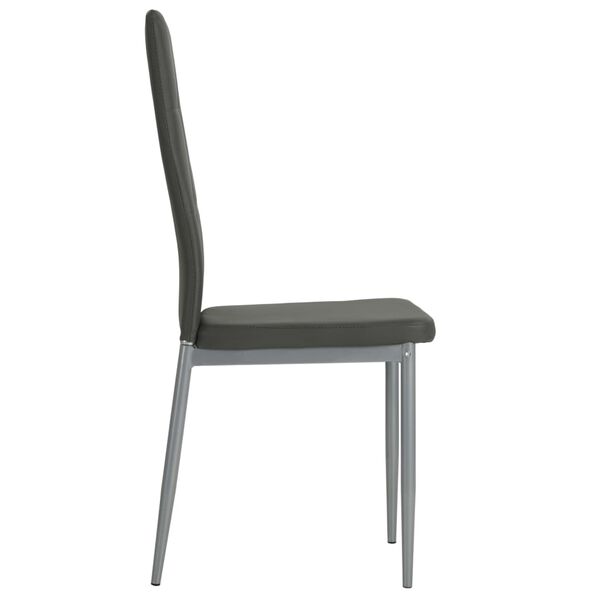 vidaXL Chaises &agrave; manger lot de 6 gris similicuir