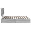 vidaXL Lit de Rangement Gris Sonoma 200 x 200 cm Bois d'ing&eacute;nierie