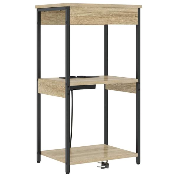 vidaXL Cabinet de chevet avec &eacute;tag&egrave;re Ch&ecirc;ne Sonoma 41 x 31 x 76 cm