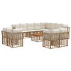 vidaXL Ensemble de canap&eacute;s d'ext&eacute;rieur 13 pcs Blanc Naturel et Cr&egrave;me