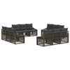 vidaXL Ensemble de canap&eacute; de jardin 12 pc Gris polyrotin