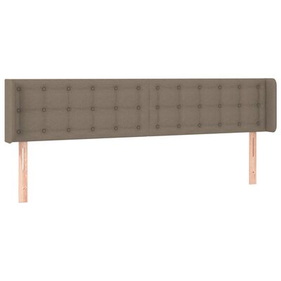 vidaXL Tête de lit avec oreilles Taupe 163x16x78/88 cm Tissu