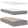 VidaXL Cadre de lit ottoman avec matelas taupe 200x200cm tissu
