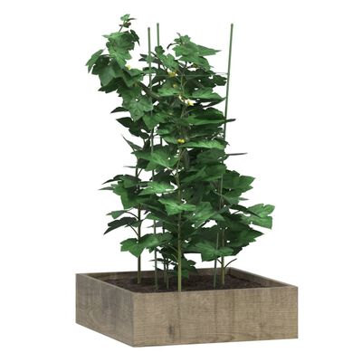 vidaXL Supports pour plantes de jardin 3 anneaux 5pcs Vert 75 cm Acier