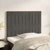 vidaXL T&ecirc;te de lit Gris fonc&eacute; 90x5x118/128 cm Velours