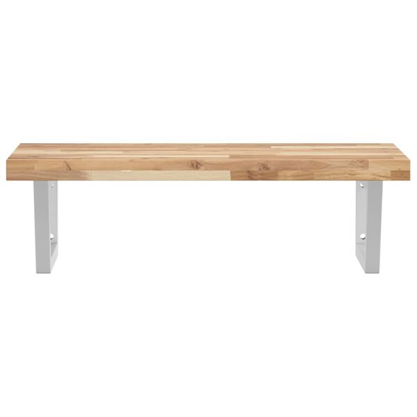 vidaXL &Eacute;tag&egrave;re de vasque murale acier et bois massif d'acacia