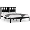 vidaXL Cadre de lit sans matelas noir bois massif 120x200 cm