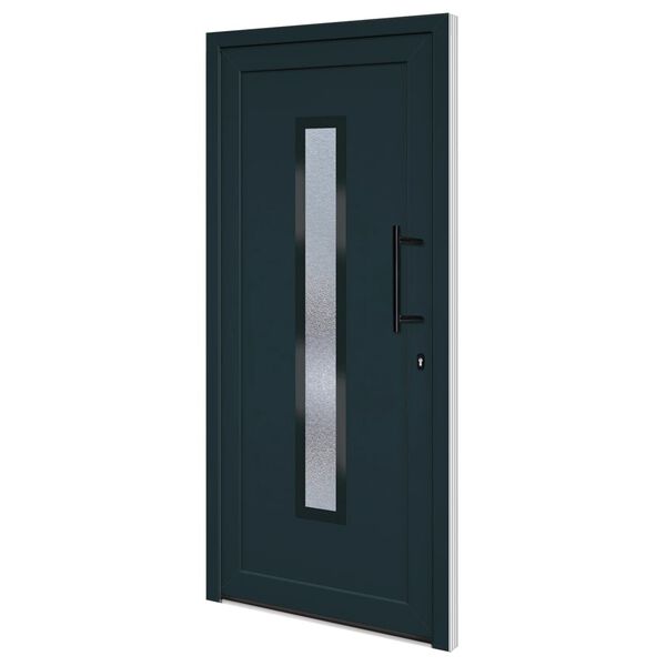 vidaXL Porte d'entr&eacute;e anthracite 98x208 cm PVC