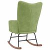vidaXL Chaise &agrave; bascule Vert clair Velours