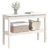 vidaXL Table console Blanc 110x40x75 cm Bois de pin solide