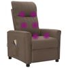 vidaXL Fauteuil &eacute;lectrique de massage Taupe Tissu