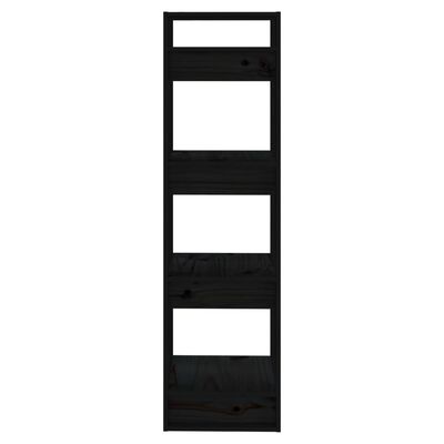 vidaXL Bibliothèque/Séparateur de pièce Noir 41x35x125 cm Pin massif