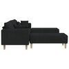 vidaXL Canap&eacute; avec coussin 3 pcs Noir tissu