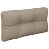 vidaXL Coussins de palette lot de 2 taupe tissu