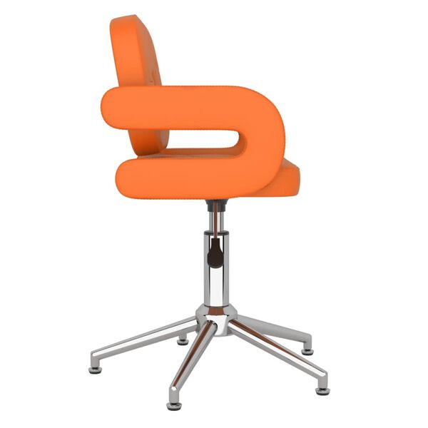 vidaXL Chaises pivotantes &agrave; manger lot de 2 orange similicuir