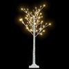 vidaXL Sapin de No&euml;l 120 LED blanc chaud Saule 1,2 m Int/Ext