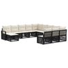 vidaXL Ensemble de canap&eacute; de jardin 12 pcs Noir polyrotin