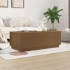vidaXL Table basse Marron miel 100x50x35 cm Bois massif de pin