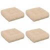 vidaXL Coussins de si&egrave;ge 4 pi&egrave;ces VIANEN 4 pcs 100 % polyester Cr&egrave;me