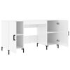 vidaXL Bureau Blanc brillant 140x50x75 cm Bois d'ingénierie