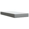 vidaXL Sommier &agrave; lattes de lit avec matelas Gris clair 90x200 cm Tissu