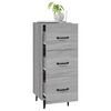 vidaXL Buffet Sonoma gris 34,5x34x90 cm Bois d'ingénierie