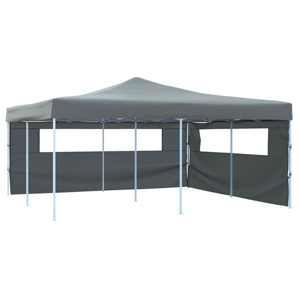 vidaXL Belv&eacute;d&egrave;re pliable avec 2 parois 5x5 m Anthracite