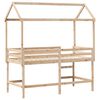 vidaXL Lit superpos&eacute; avec &eacute;chelle et toit sans matelas 90x190 cm