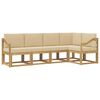 vidaXL Ensemble de canap&eacute;s d'ext&eacute;rieur 5 pc Blanc et Beige