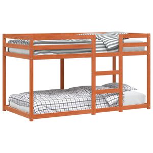 vidaXL Lit superpos&eacute; sans matelas cire marron 90x190 cm pin massif