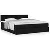 VidaXL Cadre de lit ottoman avec matelas noir 180x200 cm tissu