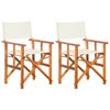 vidaXL Chaises de metteur en scène lot de 2 Bois massif d'acacia