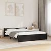 vidaXL Cadre de lit sans matelas noir bois massif 140x190 cm