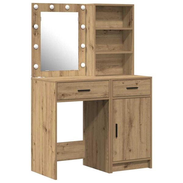vidaXL Ensemble de Coiffeuse 2 pcs chêne artisanal Bois d'ingénierie