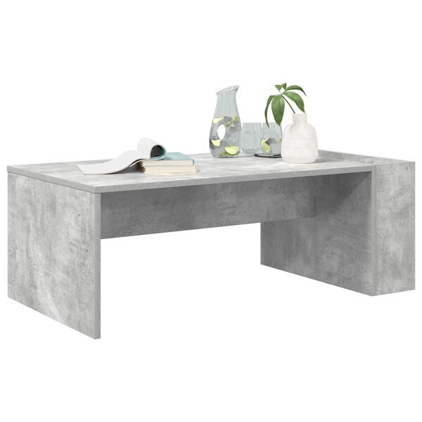 vidaXL Table basse Gris b&eacute;ton 95 x 50 x 34 cm Bois d'ing&eacute;nierie