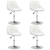 vidaXL Chaises &agrave; manger lot de 4 blanc similicuir