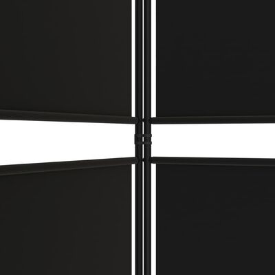 vidaXL Cloison de séparation 6 panneaux Noir 300x200 cm Tissu
