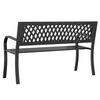 vidaXL Banc de jardin Noir 120 cm Acier