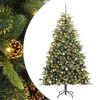 vidaXL Sapin de No&euml;l artificiel avec branches pliables et c&ocirc;nes Vert