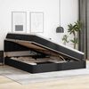 vidaXL Lit avec rangement et LED Noir 160 x 200 cm Cuir synth&eacute;tique