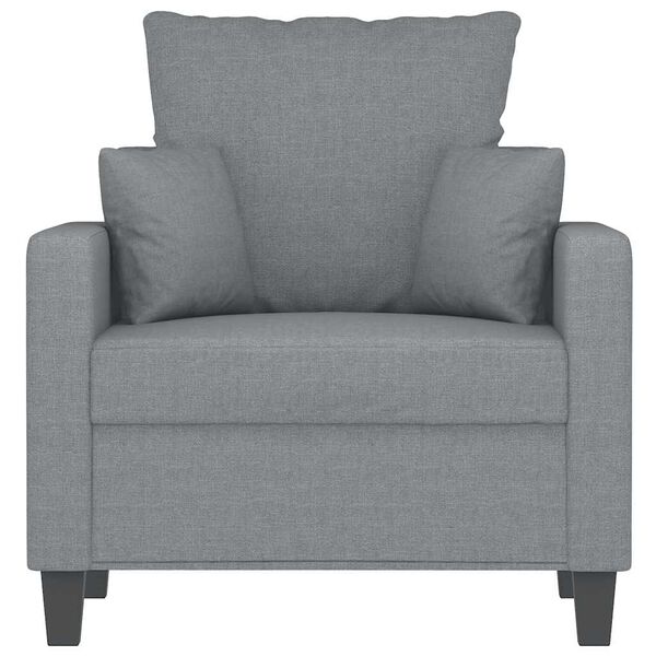 vidaXL Fauteuil Gris clair 60 cm Tissu