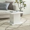 vidaXL Table basse blanc brillant 55,5x55,5x40 cm bois d'ing&eacute;nierie