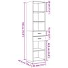 vidaXL Buffet haut sonoma gris 45x42,5x185 cm bois d'ing&eacute;nierie