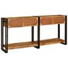 vidaXL Tables console avec tiroir 2 pcs Marron Bois de Mangue Massif