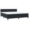 vidaXL Sommier &agrave; lattes de lit avec matelas et LED noir 180x220 cm velours